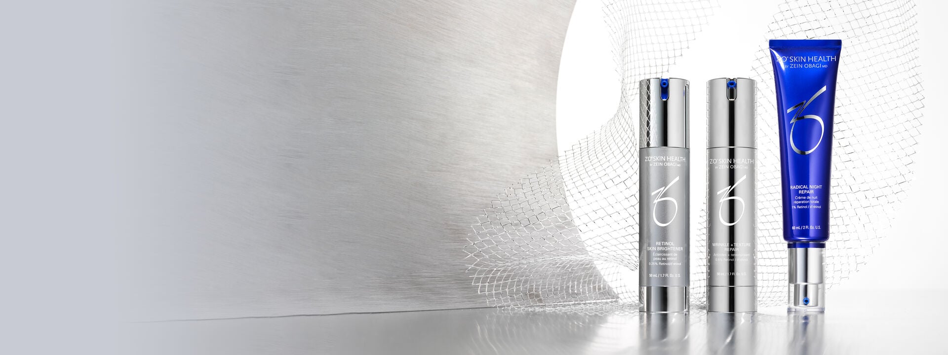 Retinol Skin Brightener, Wrinkle + Texture Repair and Radical Night Repair