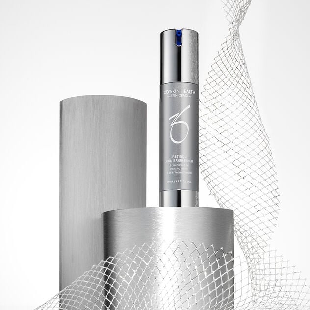 Retinol Skin Brightener on a silver platform